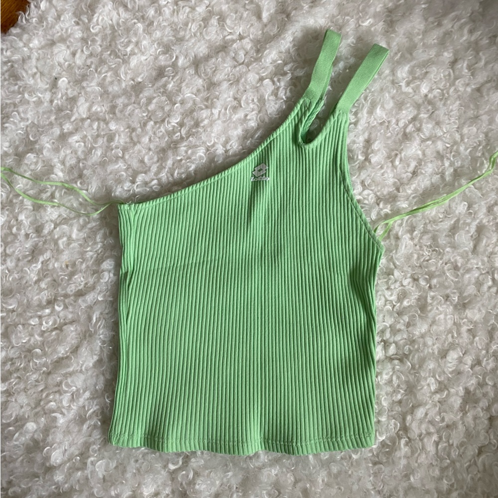 Zara LOTTO One Shoulder Crop 💚
